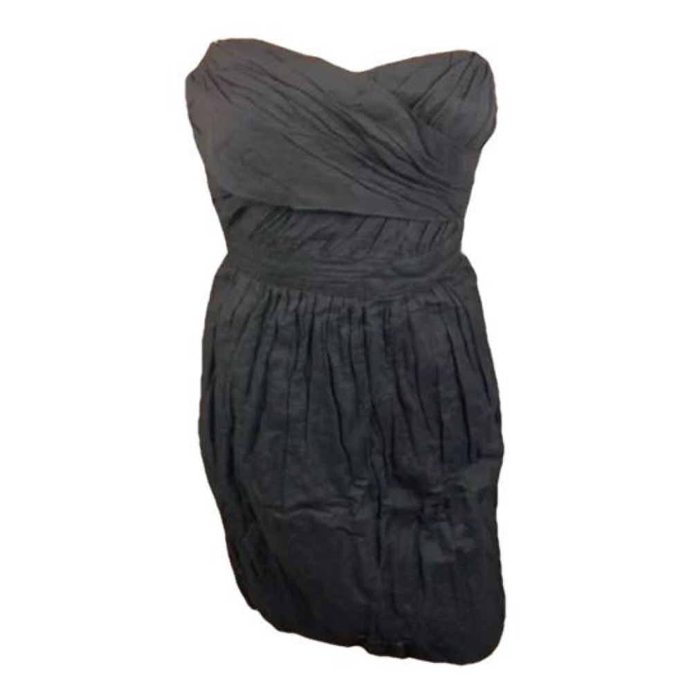 J. Crew Charcoal Black Mini Dress Strapless Tube Night Out